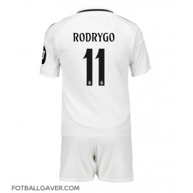 Real Madrid Rodrygo Goes #11 Fotballklær Hjemmedraktsett Barn 2024-25 Kortermet (+ korte bukser)